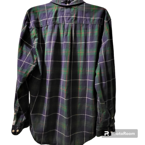 Tommy Hilfiger Men's Size Large Plaid Long Sleeve Button Up Shirt - Picture 2 of 8